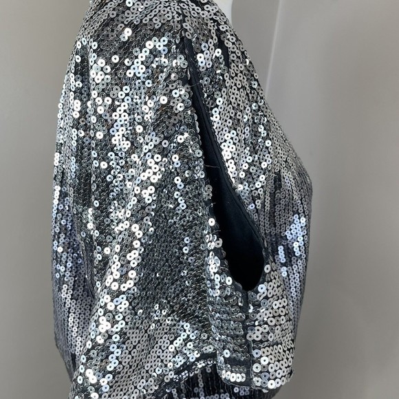 Friends Women One Should Sequin Black Dress Sz M - Picture 9 of 15